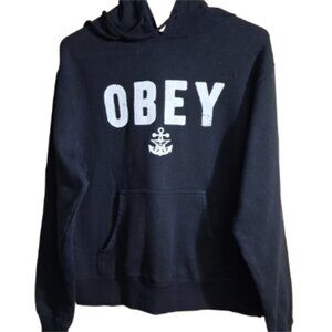 Obey Black Hoodie with White Logo